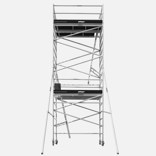 8.6m Reach Aluminium Mobile Scaffolding (2.5m L x 1.3m W)