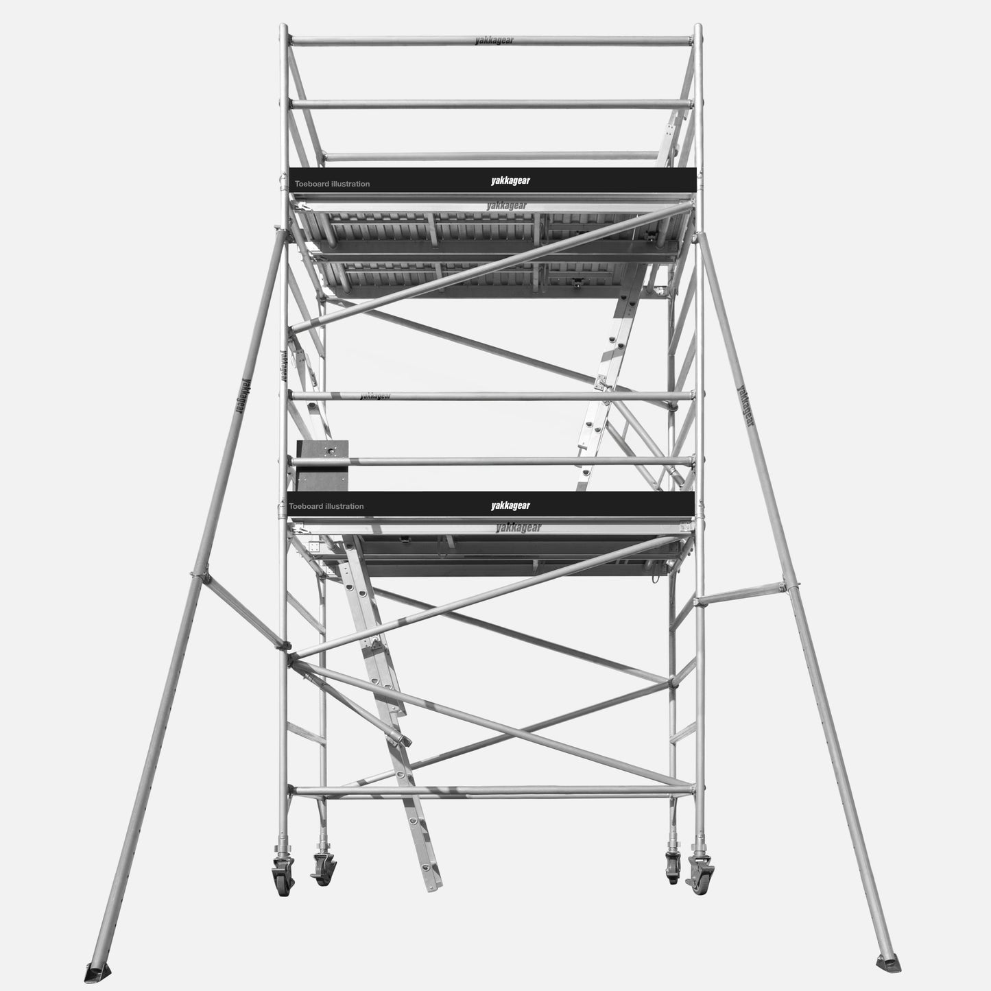 6.6m Reach Aluminium Mobile Scaffolding (2.5m L x 1.3m W)